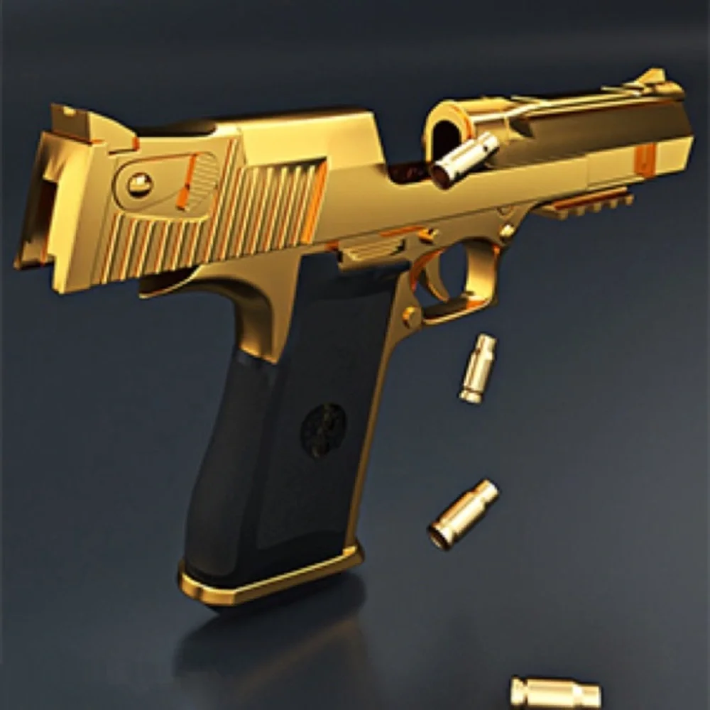 Toy 🎯🔫Gold Desert Eagle 50cal style Shell Ejection (Soft Bullet) Toy Gun - Picture 14 of 15